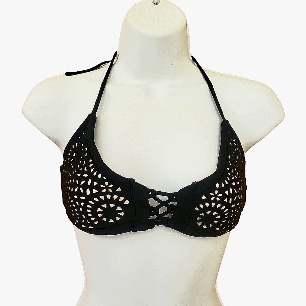 Cleobella Jet Black Womens' Bikini Top New - Picture 2 of 8